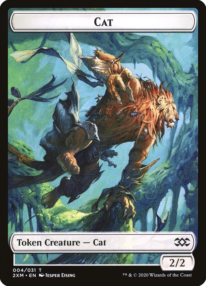 Angel // Cat Double-Sided Token [Double Masters Tokens] | Card Merchant Takapuna