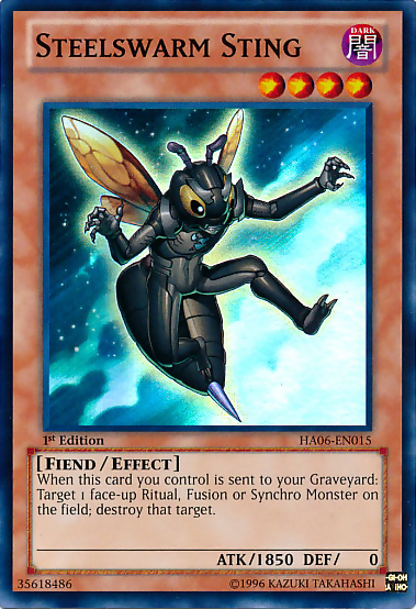 Steelswarm Sting [HA06-EN015] Super Rare | Card Merchant Takapuna