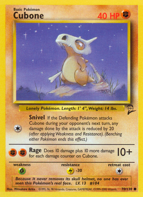 Cubone (70/130) [Base Set 2] | Card Merchant Takapuna