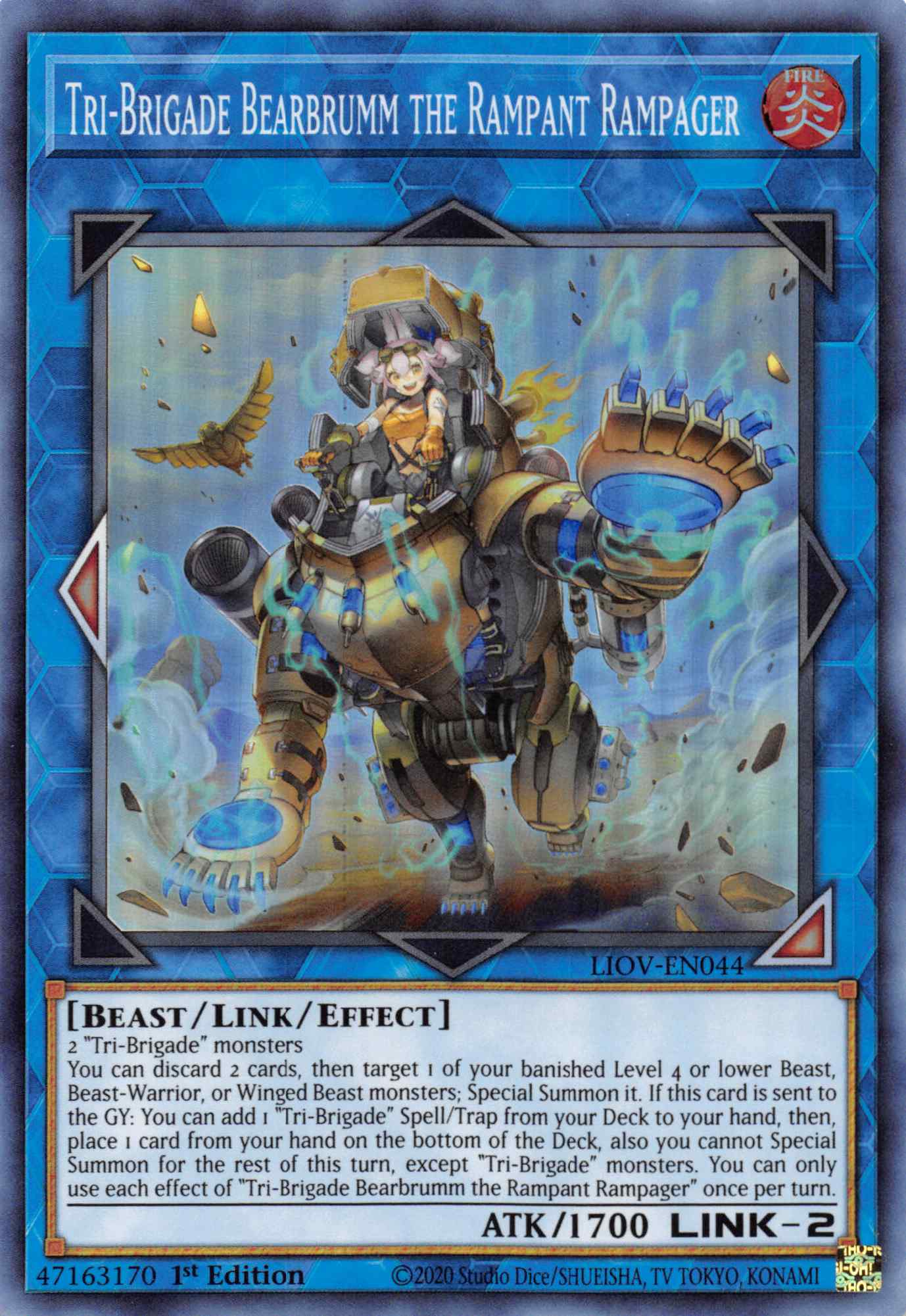 Tri-Brigade Bearbrumm the Rampant Rampager [LIOV-EN044] Super Rare | Card Merchant Takapuna