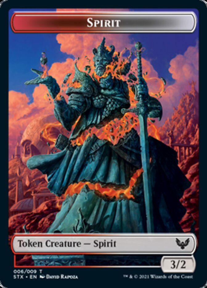 Spirit // Avatar Double-Sided Token [Strixhaven: School of Mages Tokens] | Card Merchant Takapuna