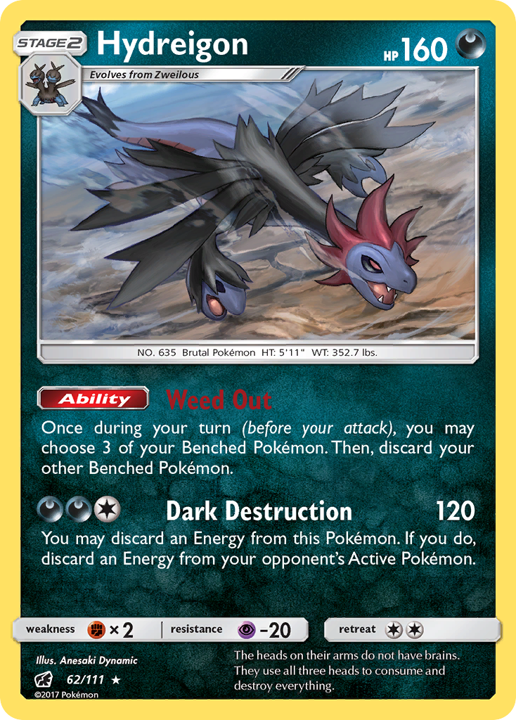 Hydreigon (62/111) [Sun & Moon: Crimson Invasion] | Card Merchant Takapuna