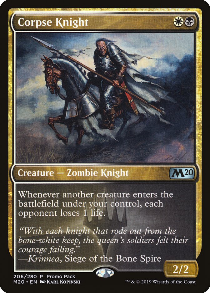 Corpse Knight (Promo Pack) [Core Set 2020 Promos] | Card Merchant Takapuna