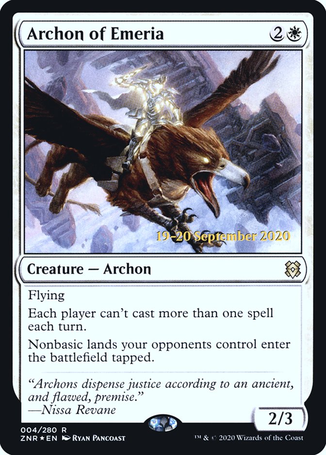 Archon of Emeria [Zendikar Rising Prerelease Promos] | Card Merchant Takapuna