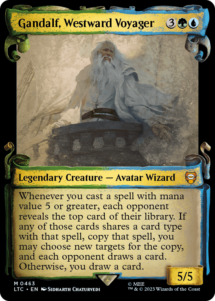 Gandalf, Westward Voyager [The Lord of the Rings: Tales of Middle-Earth Commander Showcase Scrolls] | Card Merchant Takapuna