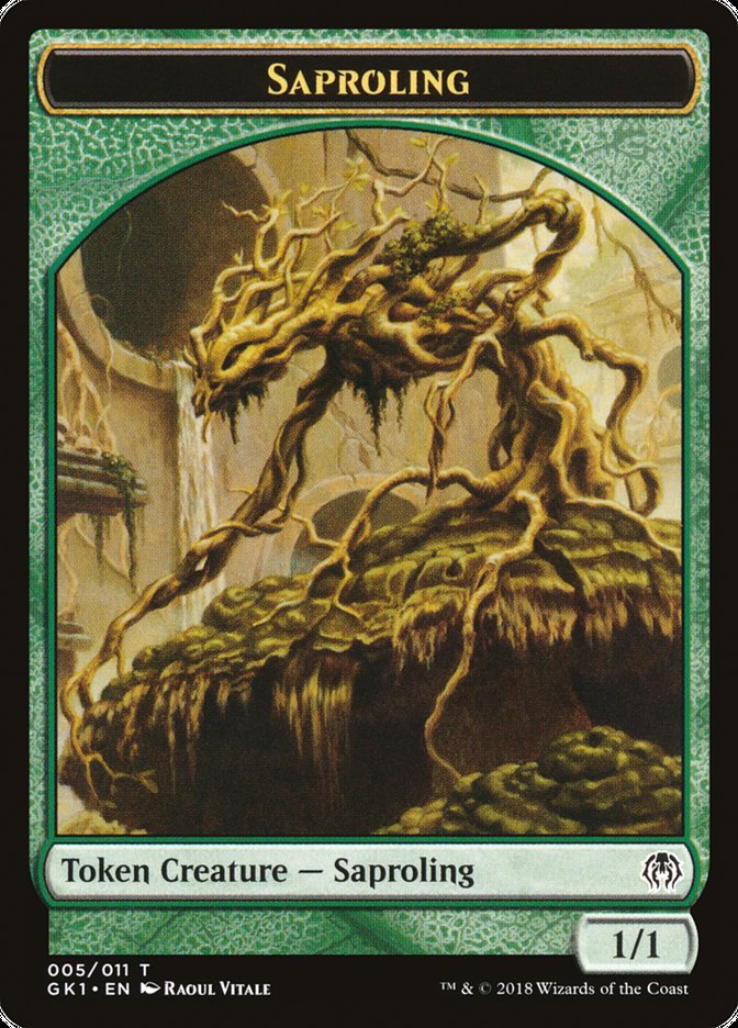 Saproling // Insect Double-Sided Token [Guilds of Ravnica Guild Kit Tokens] | Card Merchant Takapuna