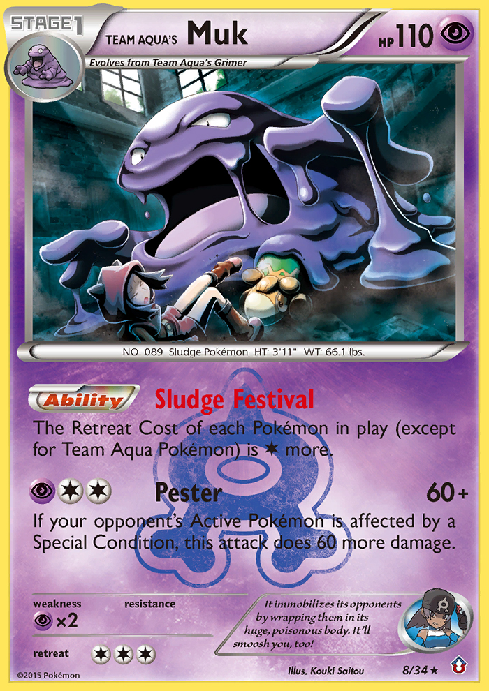 Team Aqua's Muk (8/34) [XY: Double Crisis] | Card Merchant Takapuna