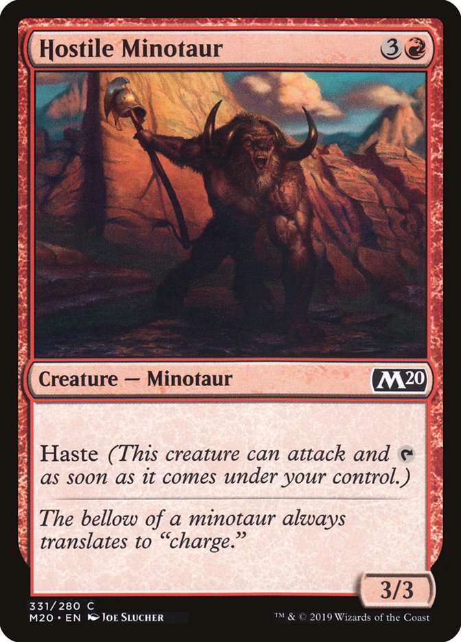 Hostile Minotaur [Core Set 2020] | Card Merchant Takapuna