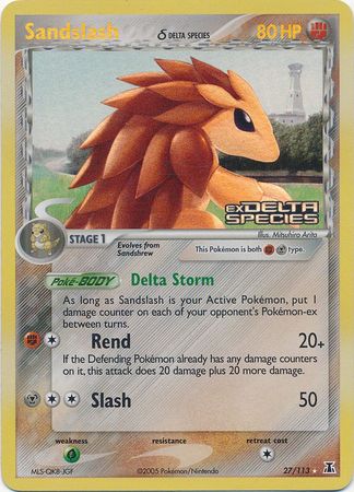 Sandslash (27/113) (Delta Species) (Stamped) [EX: Delta Species] | Card Merchant Takapuna