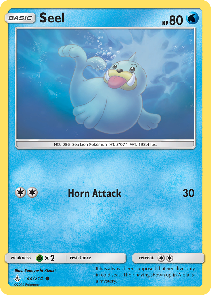 Seel (44/214) [Sun & Moon: Unbroken Bonds] | Card Merchant Takapuna