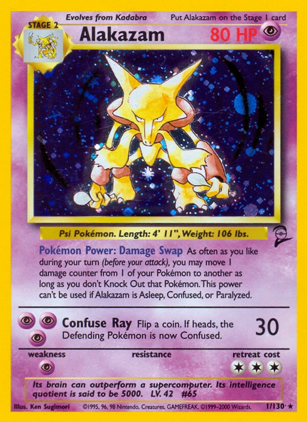 Alakazam (1/130) [Base Set 2] | Card Merchant Takapuna