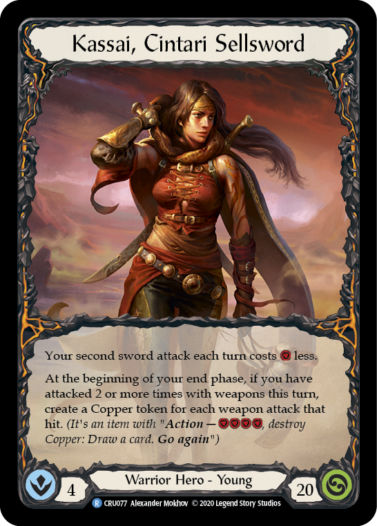 Kassai, Cintari Sellsword [CRU077] (Crucible of War)  1st Edition Normal | Card Merchant Takapuna