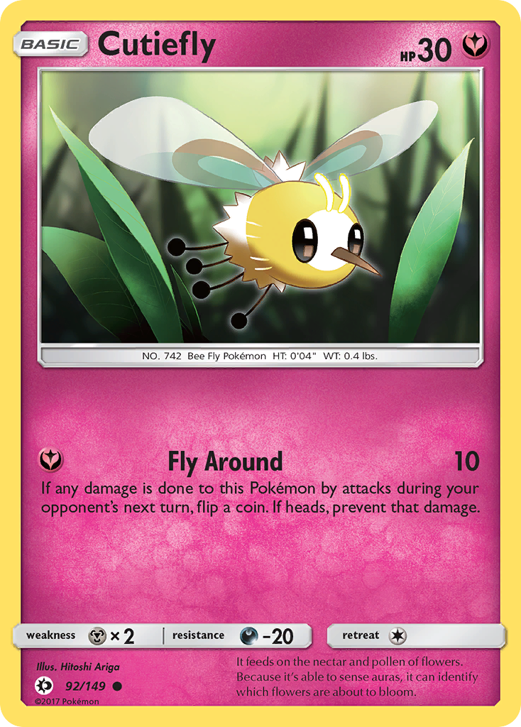 Cutiefly (92/149) [Sun & Moon: Base Set] | Card Merchant Takapuna