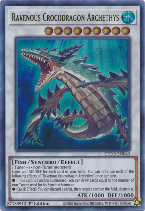 Ravenous Crocodragon Archethys [ETCO-EN043] Ultra Rare | Card Merchant Takapuna