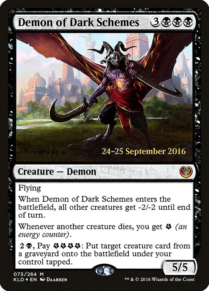 Demon of Dark Schemes [Kaladesh Prerelease Promos] | Card Merchant Takapuna