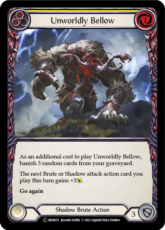 Unworldly Bellow (Yellow) [U-MON151] (Monarch Unlimited)  Unlimited Normal | Card Merchant Takapuna