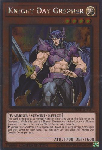 Knight Day Grepher [NKRT-EN015] Platinum Rare | Card Merchant Takapuna