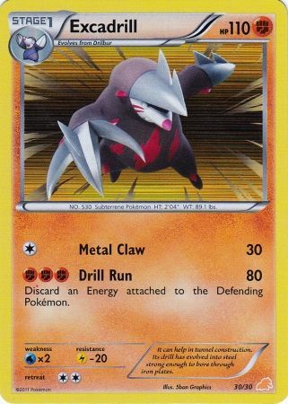 Excadrill (30/30) [Black & White: Trainer Kit - Excadrill] | Card Merchant Takapuna