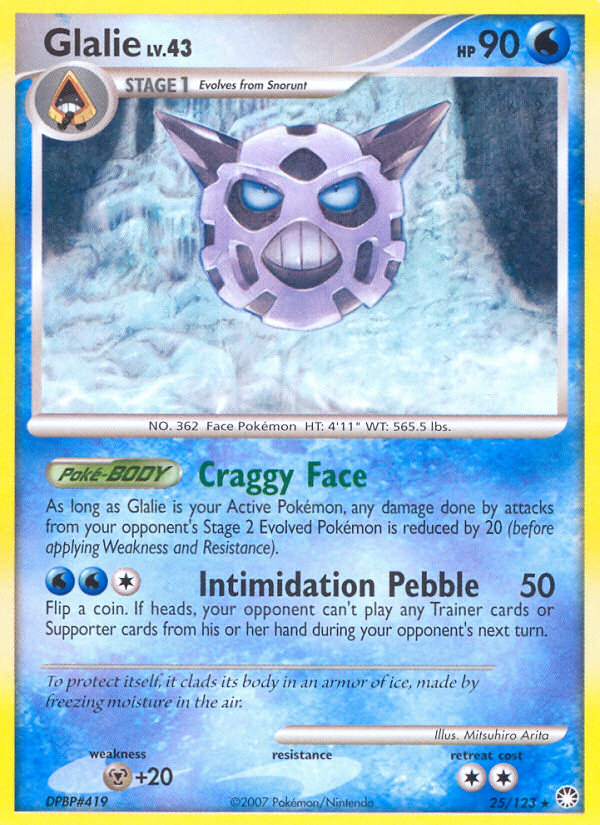 Glalie (25/123) [Diamond & Pearl: Mysterious Treasures] | Card Merchant Takapuna