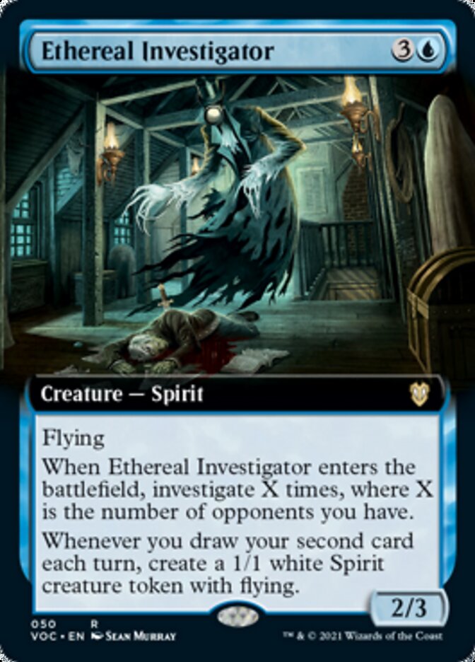 Ethereal Investigator (Extended Art) [Innistrad: Crimson Vow Commander] | Card Merchant Takapuna