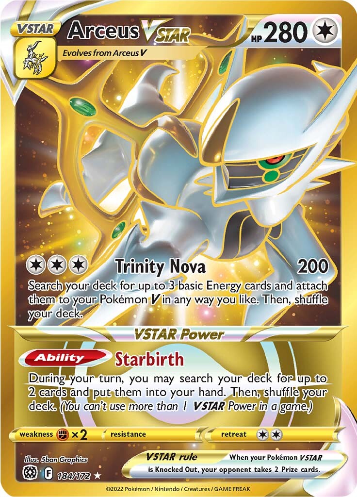 Arceus VSTAR (184/172) [Sword & Shield: Brilliant Stars] | Card Merchant Takapuna