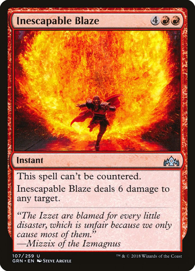 Inescapable Blaze [Guilds of Ravnica] | Card Merchant Takapuna