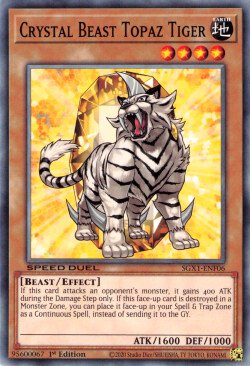 Crystal Beast Topaz Tiger [SGX1-ENF06] Common | Card Merchant Takapuna