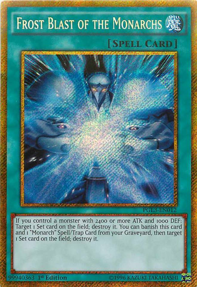 Frost Blast of the Monarchs [PGL3-EN012] Gold Secret Rare | Card Merchant Takapuna