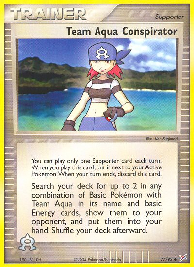 Team Aqua Conspirator (77/95) [EX: Team Magma vs Team Aqua] | Card Merchant Takapuna