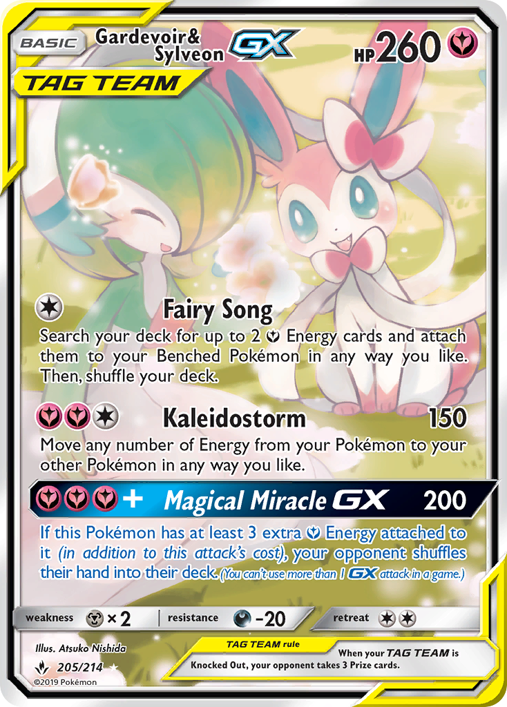 Gardevoir & Sylveon GX (205/214) [Sun & Moon: Unbroken Bonds] | Card Merchant Takapuna