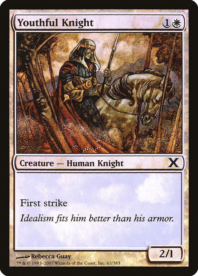 Youthful Knight (Premium Foil) [Tenth Edition] | Card Merchant Takapuna