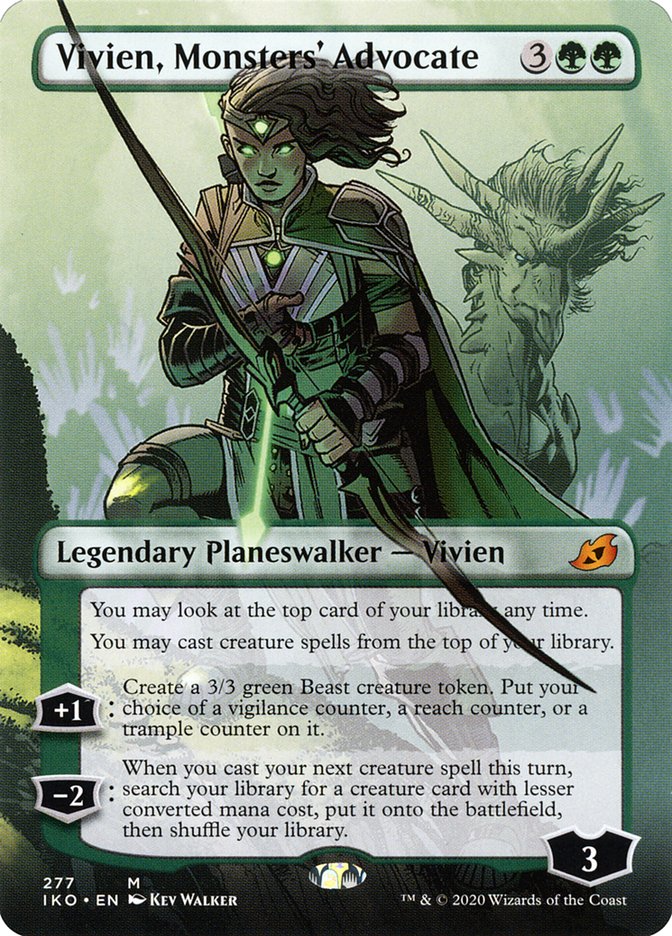 Vivien, Monsters' Advocate (Borderless) [Ikoria: Lair of Behemoths] | Card Merchant Takapuna