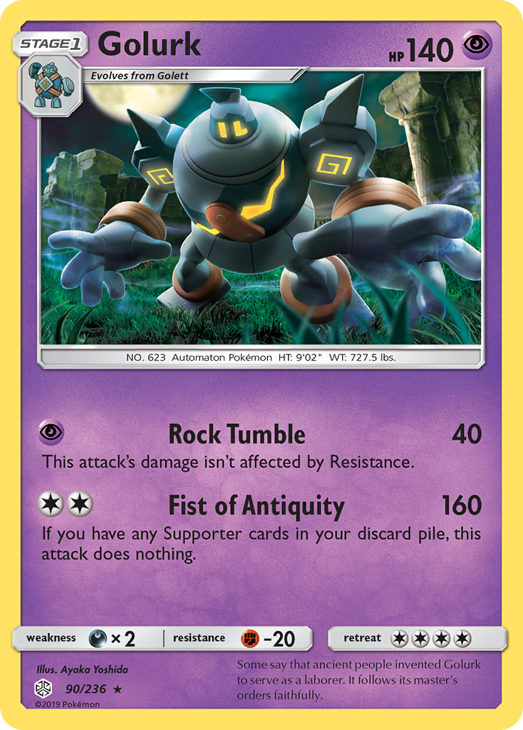 Golurk (90/236) [Sun & Moon: Cosmic Eclipse] | Card Merchant Takapuna