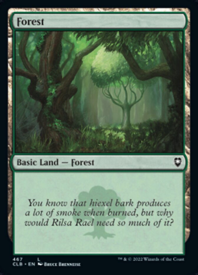 Forest (467) [Commander Legends: Battle for Baldur's Gate] | Card Merchant Takapuna