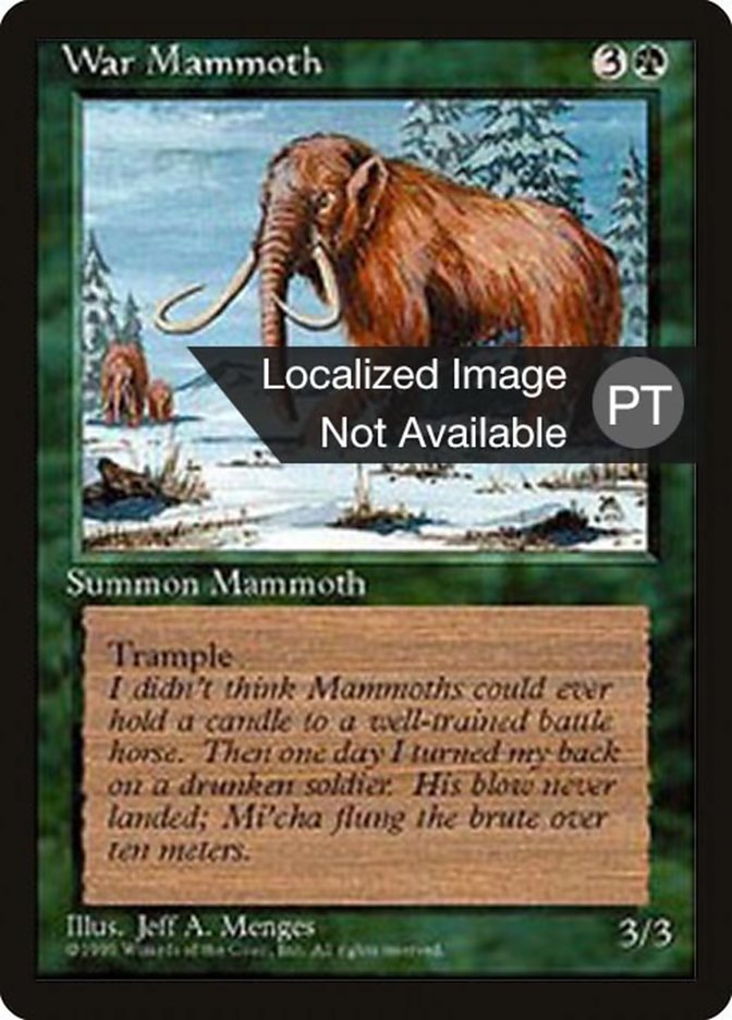 War Mammoth [Fourth Edition (Foreign Black Border)] | Card Merchant Takapuna