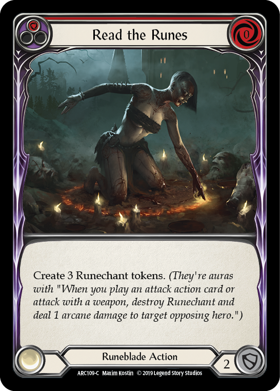 Read the Runes (Red) [ARC109-C] (Arcane Rising)  1st Edition Normal | Card Merchant Takapuna