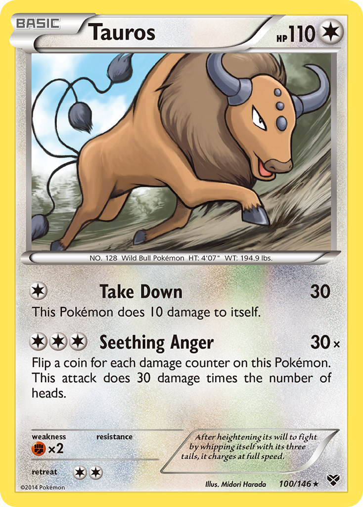 Tauros (100/146) [XY: Base Set] | Card Merchant Takapuna