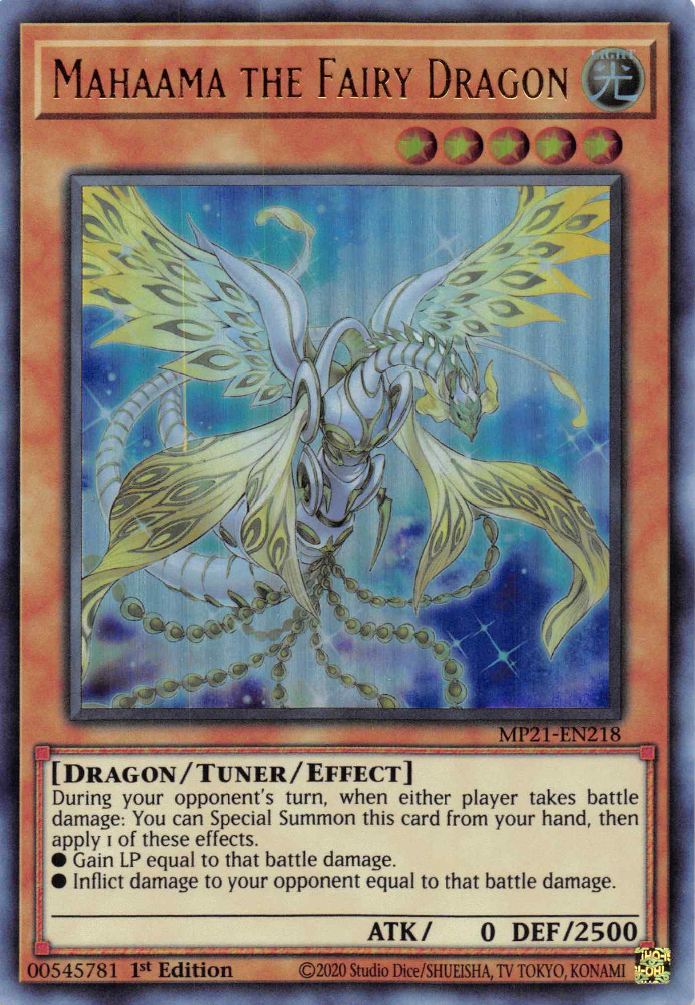 Mahaama the Fairy Dragon [MP21-EN218] Ultra Rare | Card Merchant Takapuna