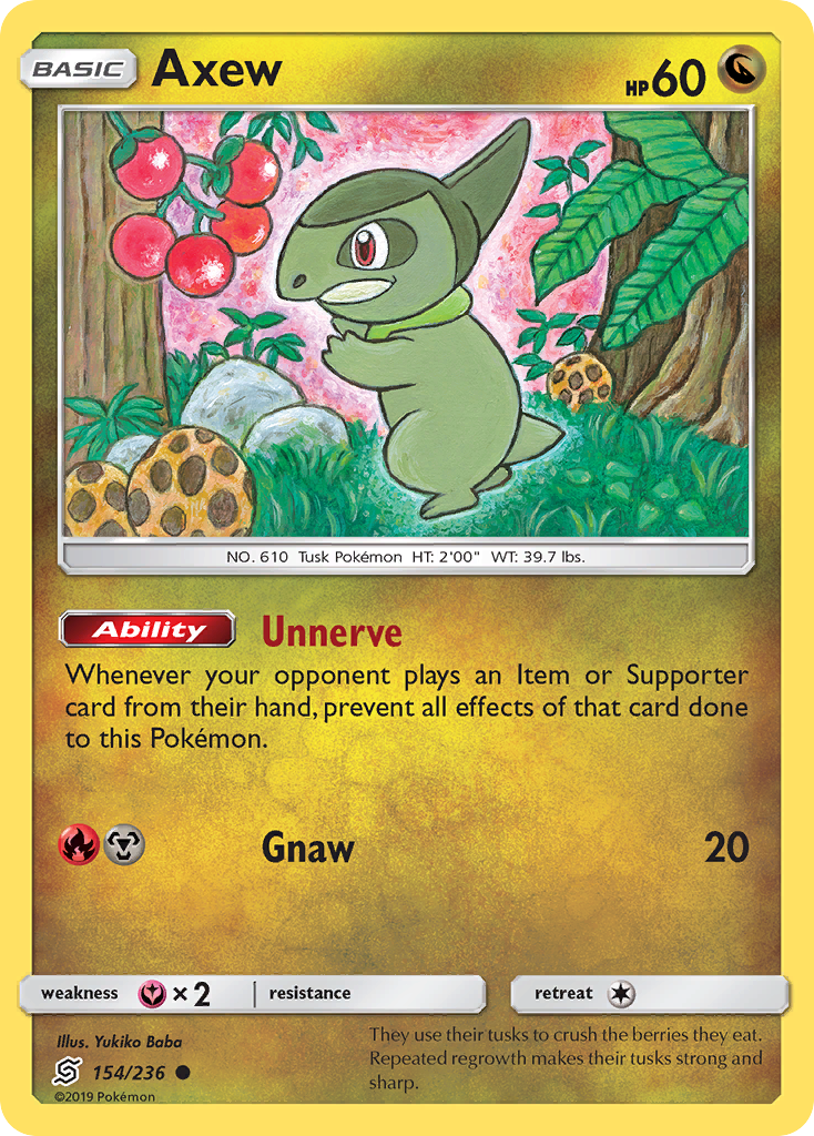 Axew (154/236) [Sun & Moon: Unified Minds] | Card Merchant Takapuna