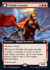 Volatile Arsonist // Dire-Strain Anarchist (Extended Art) [Innistrad: Crimson Vow] | Card Merchant Takapuna