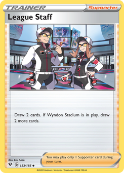 League Staff (153/185) [Sword & Shield: Vivid Voltage] | Card Merchant Takapuna