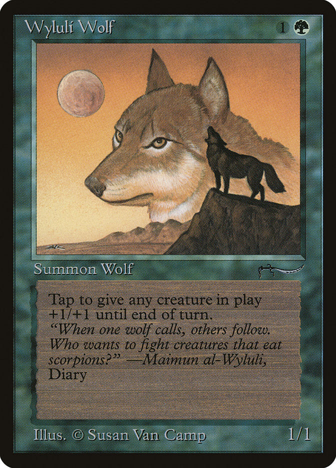 Wyluli Wolf (Dark Mana Cost) [Arabian Nights] | Card Merchant Takapuna