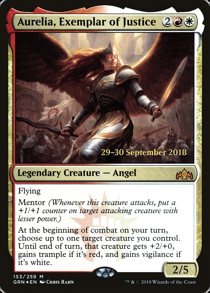 Aurelia, Exemplar of Justice [Guilds of Ravnica Prerelease Promos] | Card Merchant Takapuna