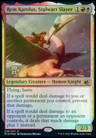 Rem Karolus, Stalwart Slayer [Innistrad: Midnight Hunt Prerelease Promos] | Card Merchant Takapuna