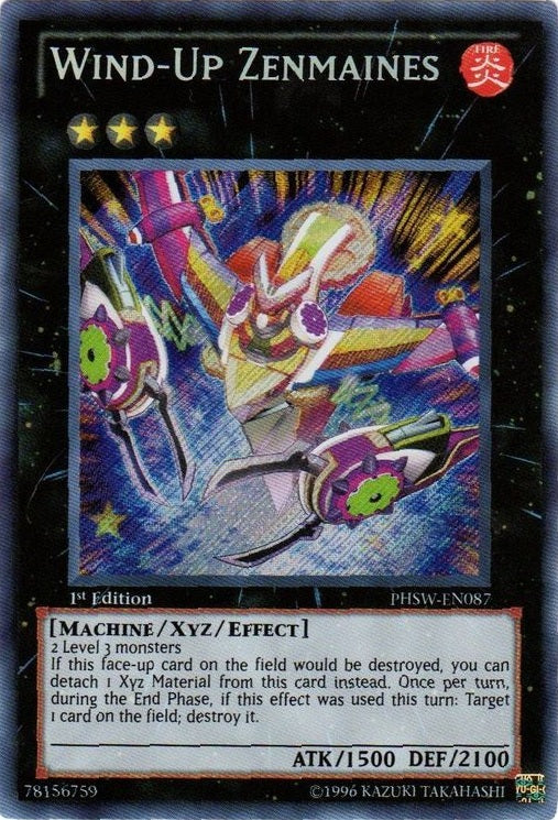 Wind-Up Zenmaines [PHSW-EN087] Secret Rare | Card Merchant Takapuna