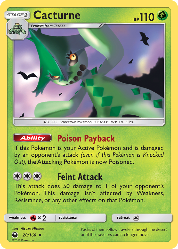 Cacturne (20/168) [Sun & Moon: Celestial Storm] | Card Merchant Takapuna