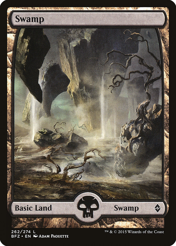 Swamp (262) (Full Art) [Battle for Zendikar] | Card Merchant Takapuna