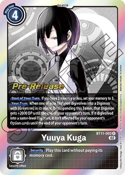 Yuuya Kuga [BT11-093] [Dimensional Phase Pre-Release Promos] | Card Merchant Takapuna