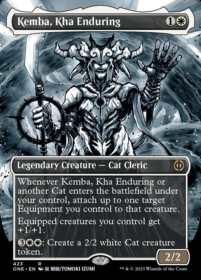 Kemba, Kha Enduring (Borderless Manga Step-and-Compleat Foil) [Phyrexia: All Will Be One] | Card Merchant Takapuna