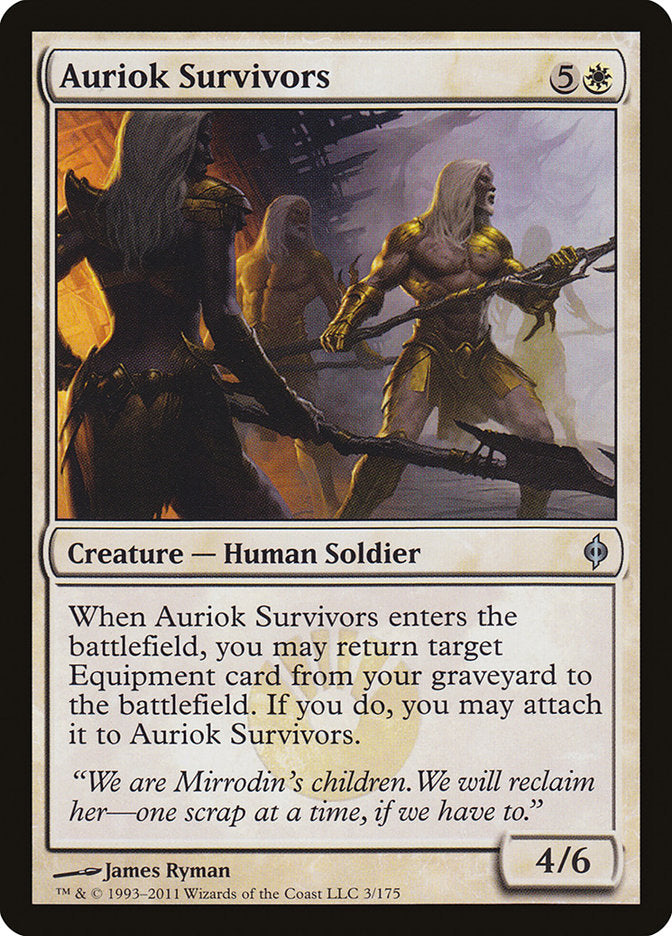 Auriok Survivors [New Phyrexia] | Card Merchant Takapuna